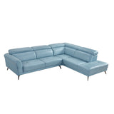 Giselle Blue 2-Piece Sectional with Right Side Chaise - Ornate Home