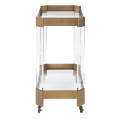 Giselle Bronze Bar Cart - Ornate Home