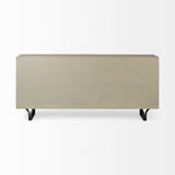 Giselle Brown/Black Fir Veneer 9 Drawer Sideboard - Ornate Home