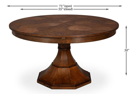 Giselle Jupe Brown Medium Dining Table - Ornate Home