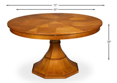 Giselle Jupe Tobacco Brown Dining Table - Ornate Home
