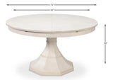 Giselle Jupe White Dining Table - Ornate Home