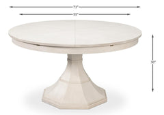 Giselle Jupe White Dining Table - Ornate Home