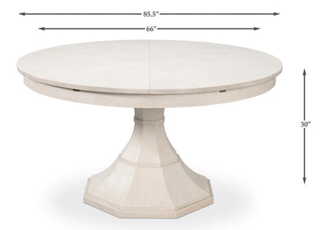 Giselle Jupe White Dining Table - Ornate Home