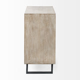 Giselle Light Brown Fir Veneer 3 Drawer Accent Cabinet - Ornate Home