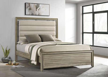 Giselle Rustic Beige California King Panel Bed - Ornate Home
