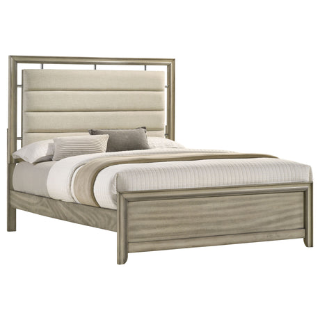 Giselle Rustic Beige California King Panel Bed - Ornate Home