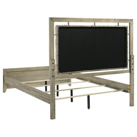 Giselle Rustic Beige California King Panel Bed - Ornate Home