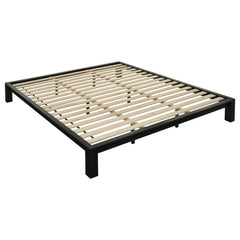 Gislen Black Eastern King Easy Assembly Wood Platform Bed - Ornate Home
