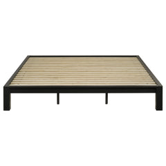 Gislen Black Eastern King Easy Assembly Wood Platform Bed - Ornate Home