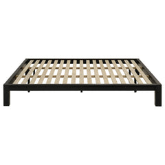 Gislen Black Eastern King Easy Assembly Wood Platform Bed - Ornate Home