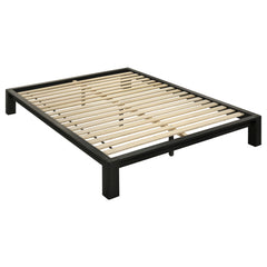 Gislen Black Queen Easy Assembly Wood Platform Bed - Ornate Home