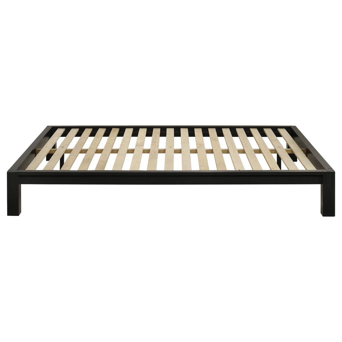 Gislen Black Queen Easy Assembly Wood Platform Bed - Ornate Home