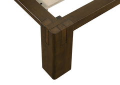 Gislen Walnut Eastern King Easy Assembly Wood Platform Bed - Ornate Home