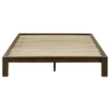 Gislen Walnut Full Easy Assembly Wood Platform Bed - Ornate Home