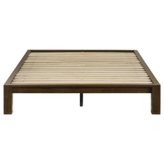Gislen Walnut Full Easy Assembly Wood Platform Bed - Ornate Home