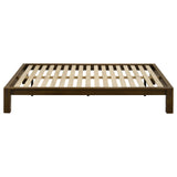 Gislen Walnut Full Easy Assembly Wood Platform Bed - Ornate Home