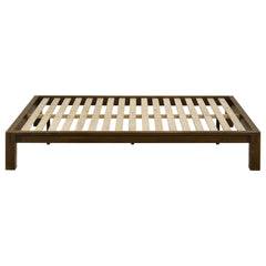 Gislen Walnut Full Easy Assembly Wood Platform Bed - Ornate Home