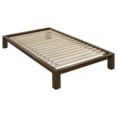 Gislen Walnut Twin Easy Assembly Wood Platform Bed - Ornate Home