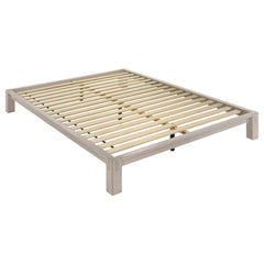 Gislen White Eastern King Easy Assembly Wood Platform Bed - Ornate Home