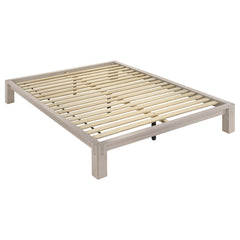 Gislen White Full Easy Assembly Wood Platform Bed - Ornate Home