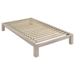 Gislen White Twin Easy Assembly Wood Platform Bed - Ornate Home