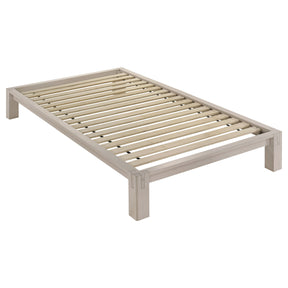 Gislen White Twin Easy Assembly Wood Platform Bed - Ornate Home