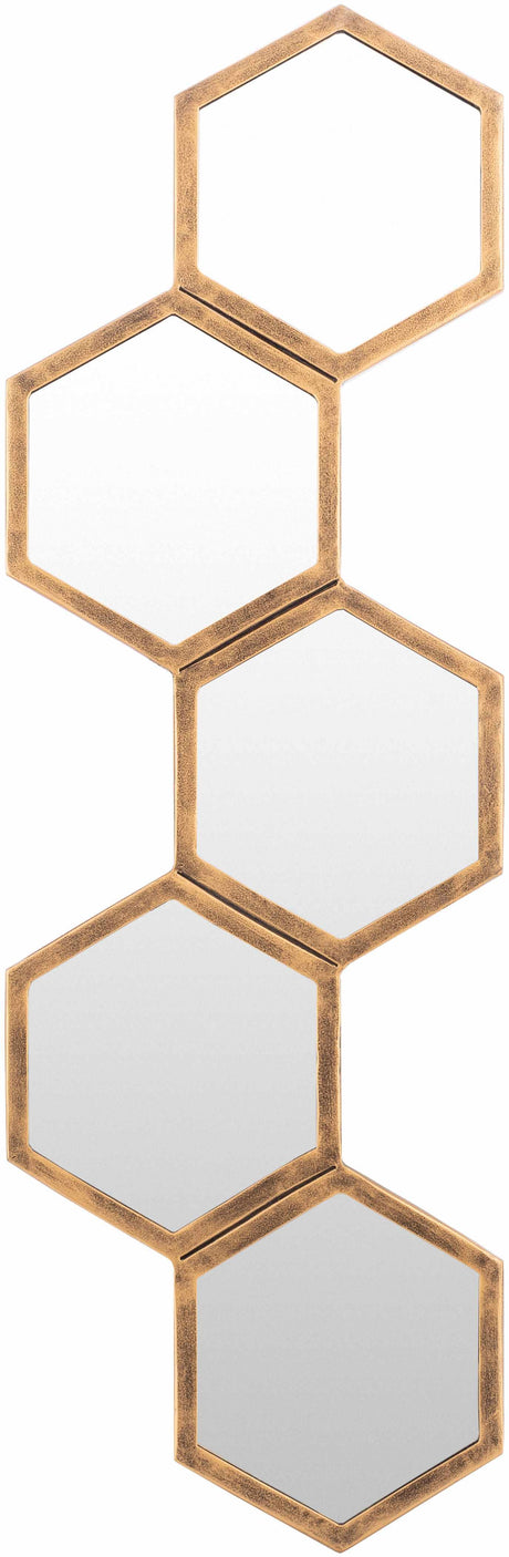 Gitagum Rustic Gold Honeycomb Mirror - Ornate Home