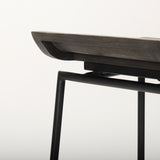 Givens Black Wood Seat Frame Stool - Ornate Home
