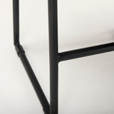 Givens Black Wood Seat Frame Stool - Ornate Home