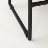 Givens Black Wood Seat Frame Stool - Ornate Home