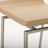 Givens Brown/Silver Wood Barstool - Ornate Home
