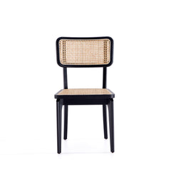 Giverny Dining Chair in Black and Natural Cane (set of 2) - Ornate Home