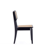 Giverny Dining Chair in Black and Natural Cane (set of 2) - Ornate Home
