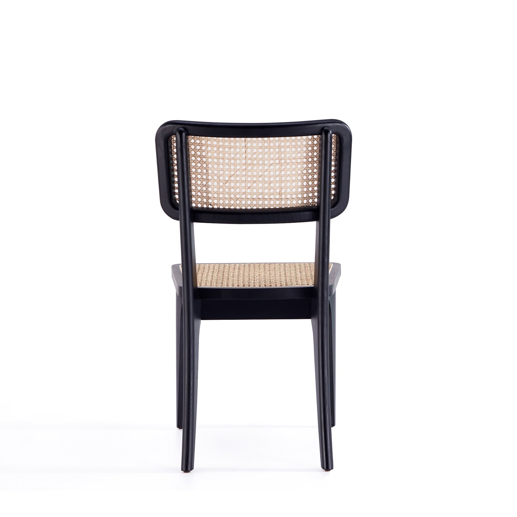 Giverny Dining Chair in Black and Natural Cane (set of 2) - Ornate Home