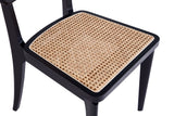 Giverny Dining Chair in Black and Natural Cane (set of 4) - Ornate Home