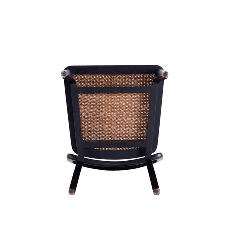 Giverny Dining Chair in Black and Natural Cane (set of 4) - Ornate Home