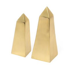 Giza Gold Elongated Pyramids (Set of 2) - Ornate Home
