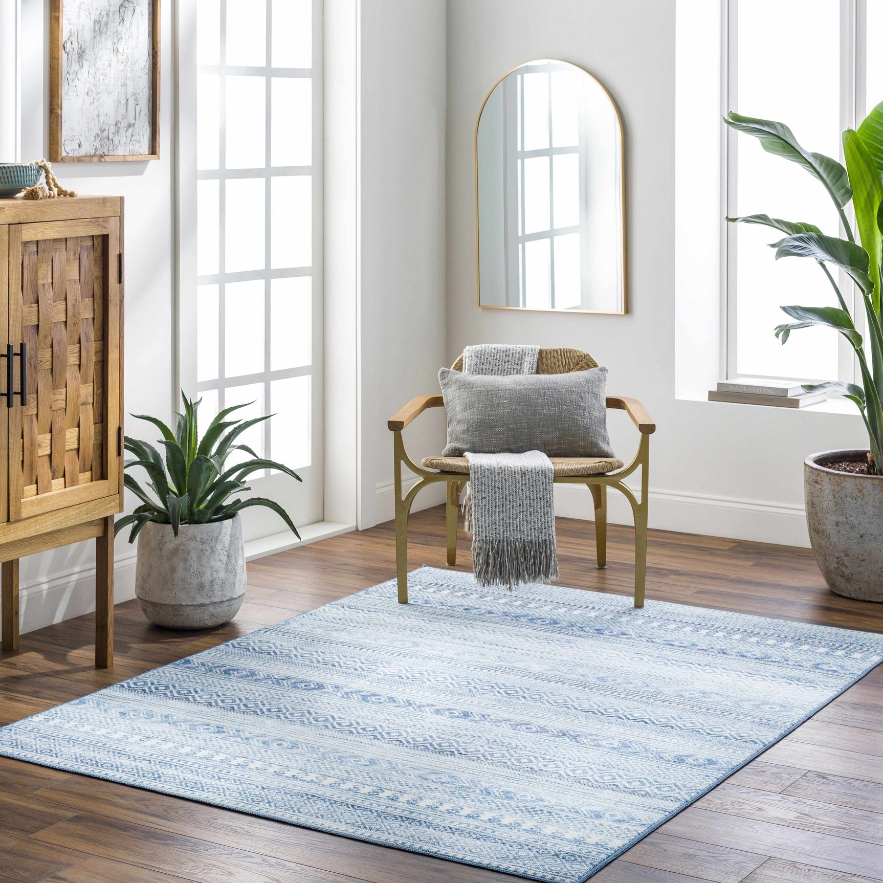 Gizeh Arctic Stone Washable Area Rug - Clearance - Ornate Home