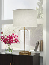 Gizeh Clear/Gold Table Lamp (Online Special Price) - Ornate Home