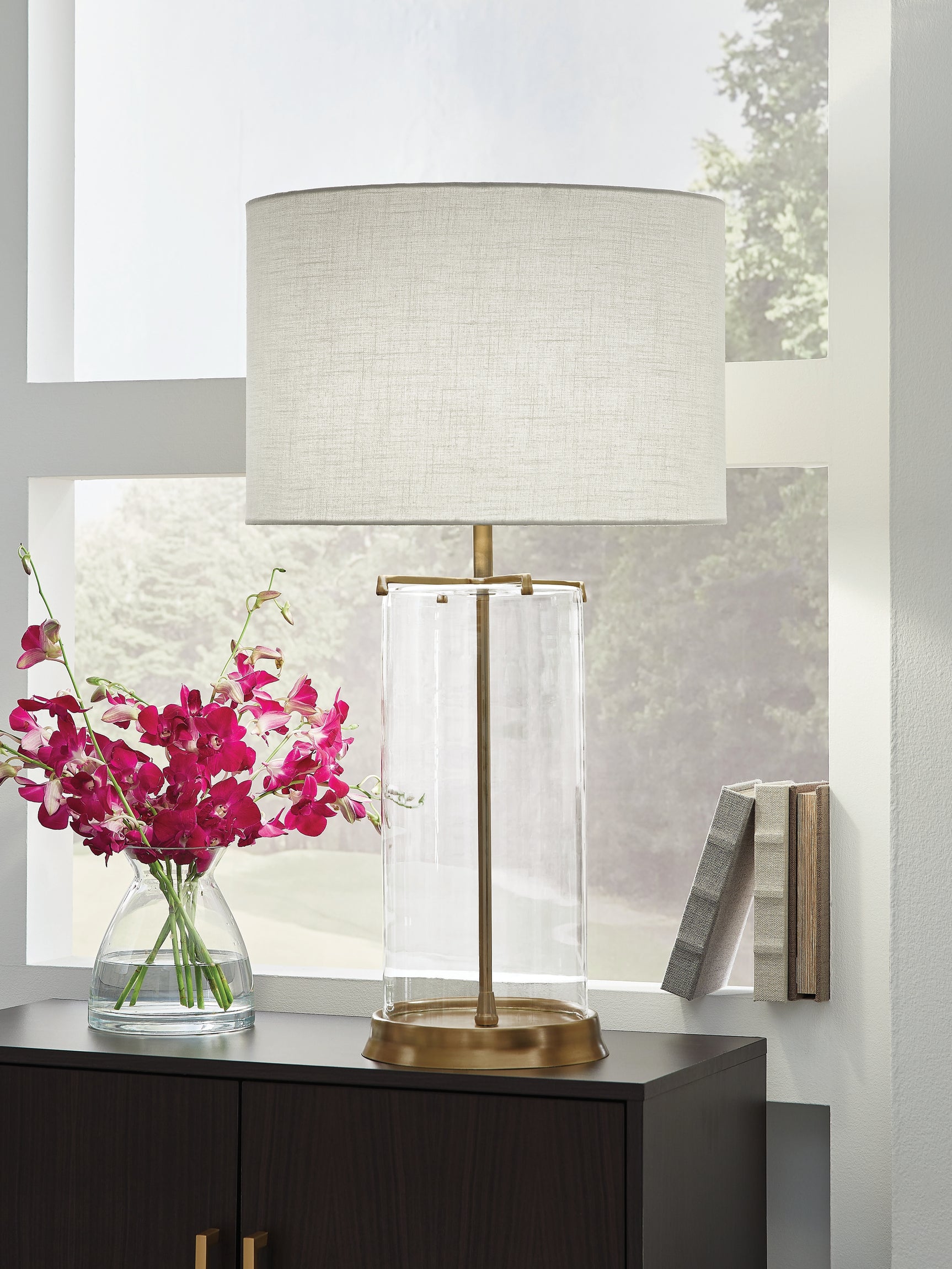 Gizeh Clear/Gold Table Lamp (Online Special Price) - Ornate Home