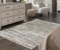 Gizela Ivory/Beige/Gray Medium Rug 5'3" x 7'3" - Ornate Home