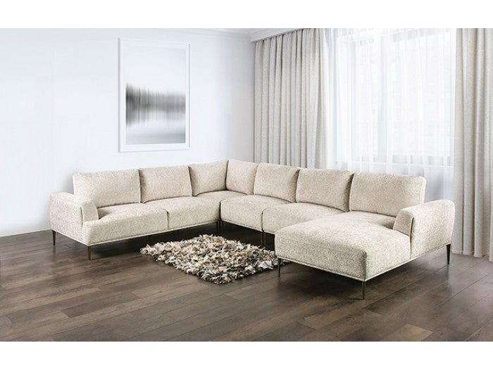 Gladbach Light Brown J-Shape Sectional - Ornate Home