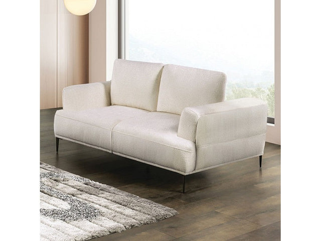 Gladbach Linen White Loveseat - Ornate Home