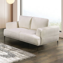 Gladbach Linen White Upholstery Living Room Set - Ornate Home
