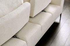Gladbach Linen White Upholstery Living Room Set - Ornate Home