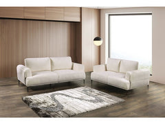 Gladbach Linen White Upholstery Living Room Set - Ornate Home