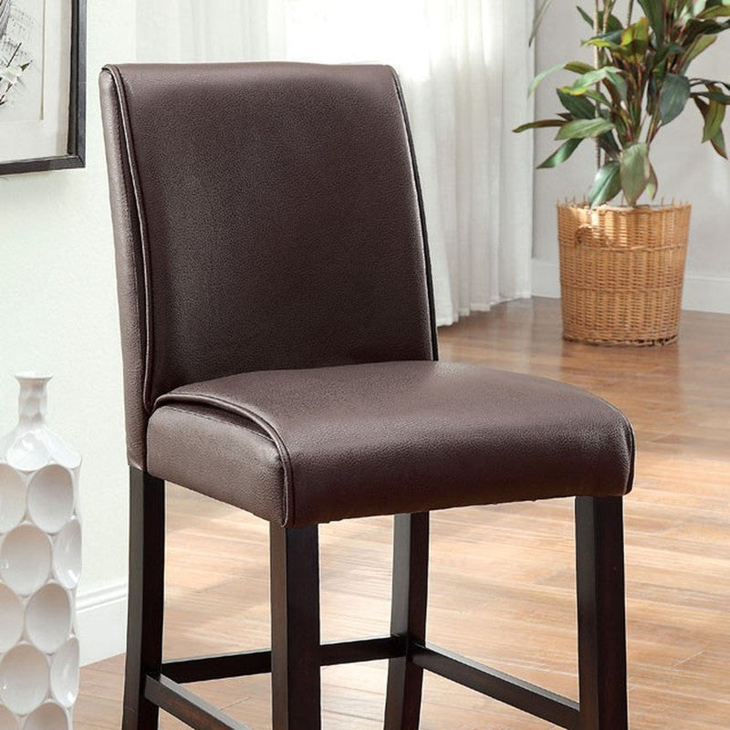 Gladstone Dark Walnut Counter Height Chair (Set of 2) - Ornate Home