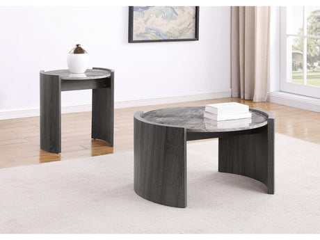 Gladstone Distressed Grey 2-piece Coffee and End Table Set - Ornate Home