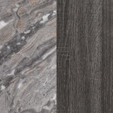 Gladstone Distressed Grey Round Faux Marble Top Coffee Table - Ornate Home